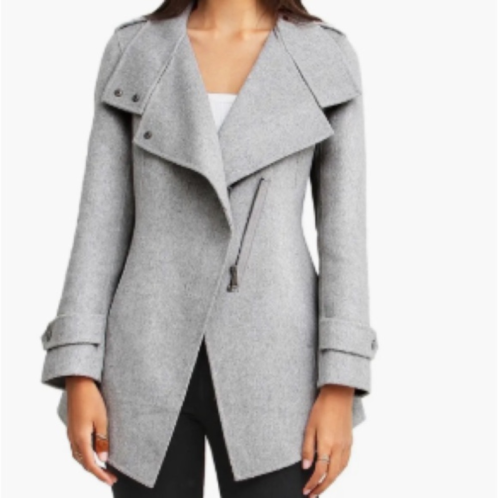 Bella & Bloom Wool Blend Moto Coat
